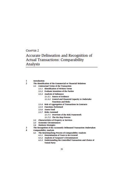 Accurate Delineation and Recognition of Actual Transactions: Comparability Analysis