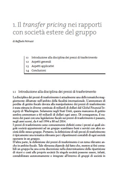 Il Transfer Pricing nei Rapporti con Società Estere del Gruppo