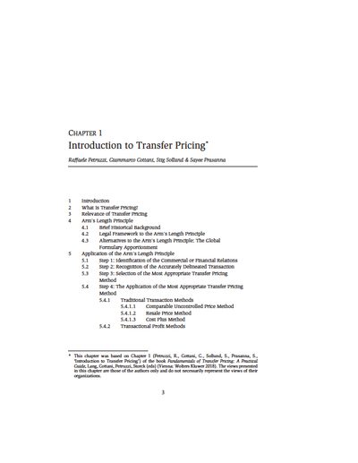 Introduction to Transfer Pricing