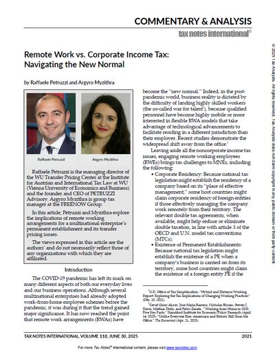 Remote Work vs. Corporate Income Tax: Navigating the New Normal