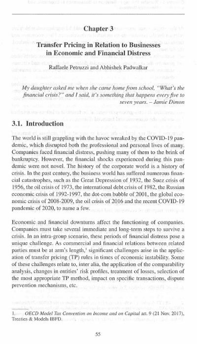 Transfer Pricing in Economic and Financial Distress